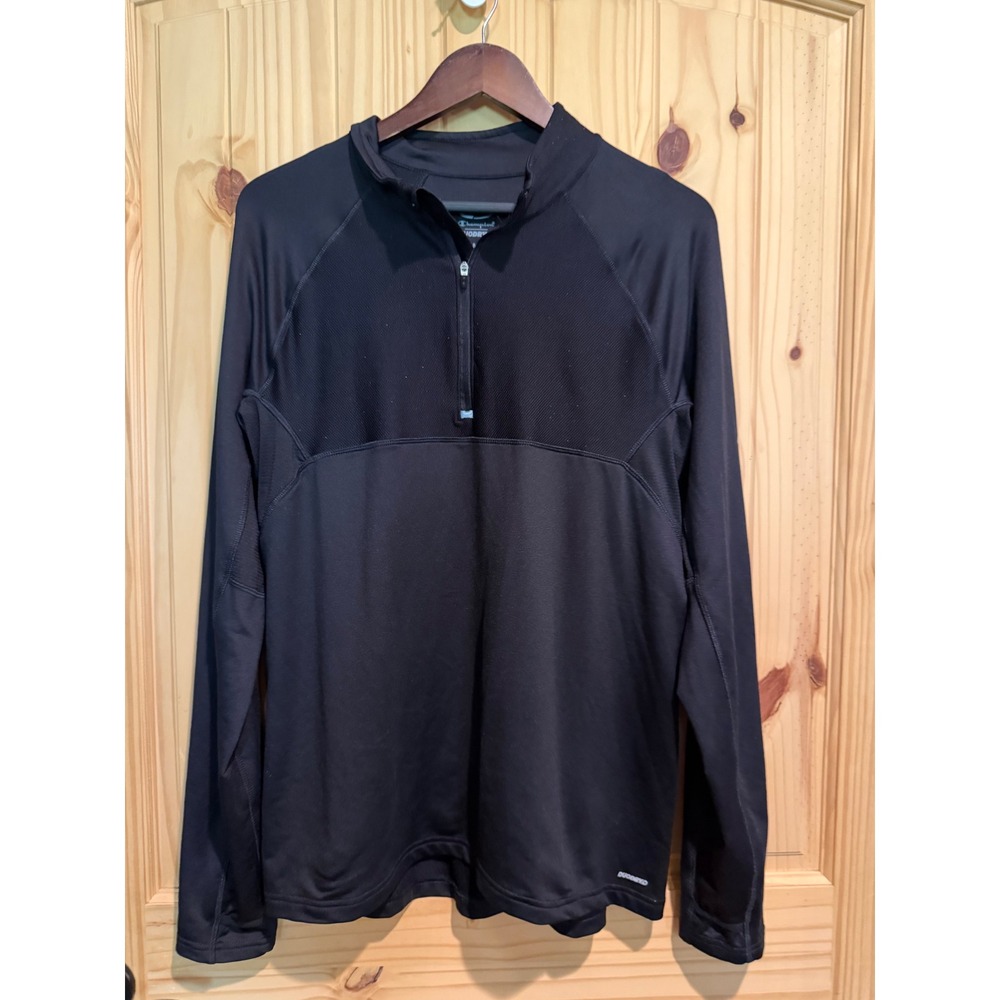 C9 Champion Duo Dry Mens Black 1/4 Zip‎ Pullover Performance Shirt Med V0335-AMC